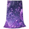 thumbnail image 2 of Balery Purple Bubble Abstract Art Manta de Felpa Suave y Acogedora – Cobija de Franela Aterciopelada para Cama, Lavable y Cálida para Sofá, Mascotas, Transpirable-50"x40", 2 of 7