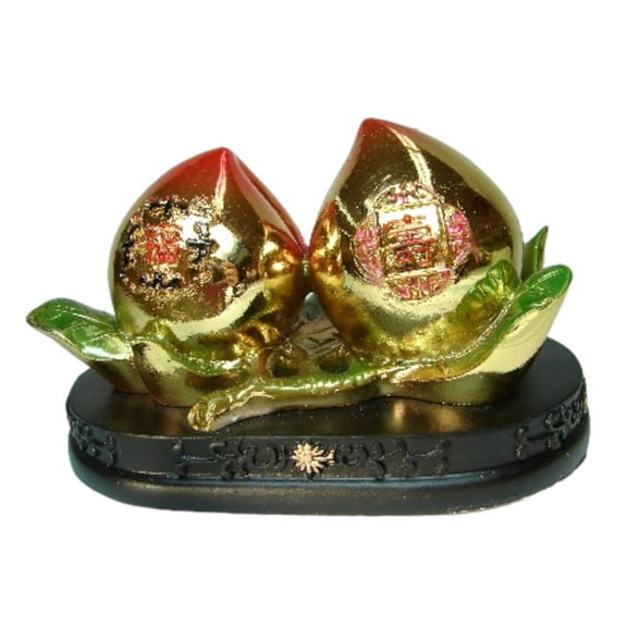 Feng Shui Fu Shou Tao: Double-Peach Statue for Good Luck and Longevity
