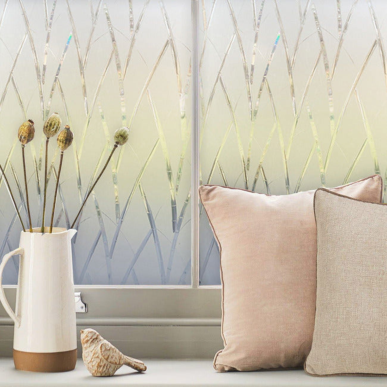 (2 pack) RoomMates Bamboo Privacy Window Film 24 in x 74 in