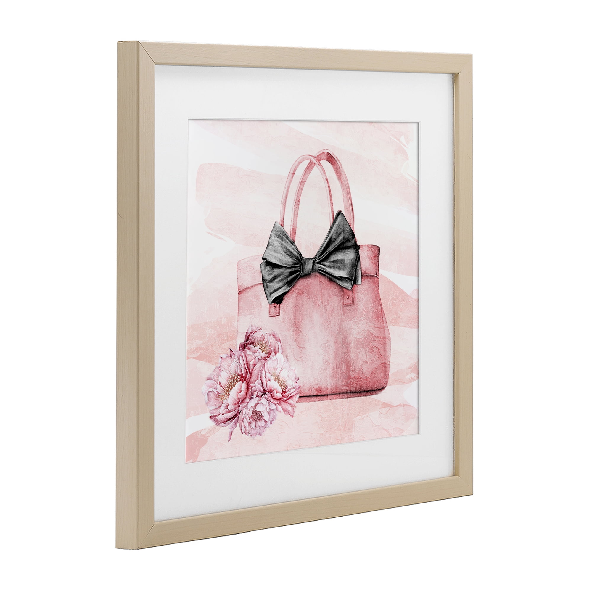 Stupell Industries Glam Time Handbag Birch Framed Print Under Glass, design by Kim Allen