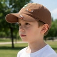 thumbnail image 5 of CYRBOKO Cotton, Soft Top Breathable Cotton Adjustable Baseball Caps for Kids Coffee Size 2-6 T, 5 of 5
