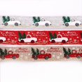 thumbnail image 4 of 3 Rollos De Cinta Navideña Cintas De Borde Con Alambre De Navidad Cinta Con Alambre De Feliz Árbol De Navidad Y Camión Cinta De Envoltura Para Manualidades De Envoltura De Coronas De Bricolaje, 4 of 5