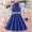 Dark Blue, variant on XEGLSBU Children Dress Solid Color Hanging Neck Waist Collection Dress Princess Dress Fashion Outwear
