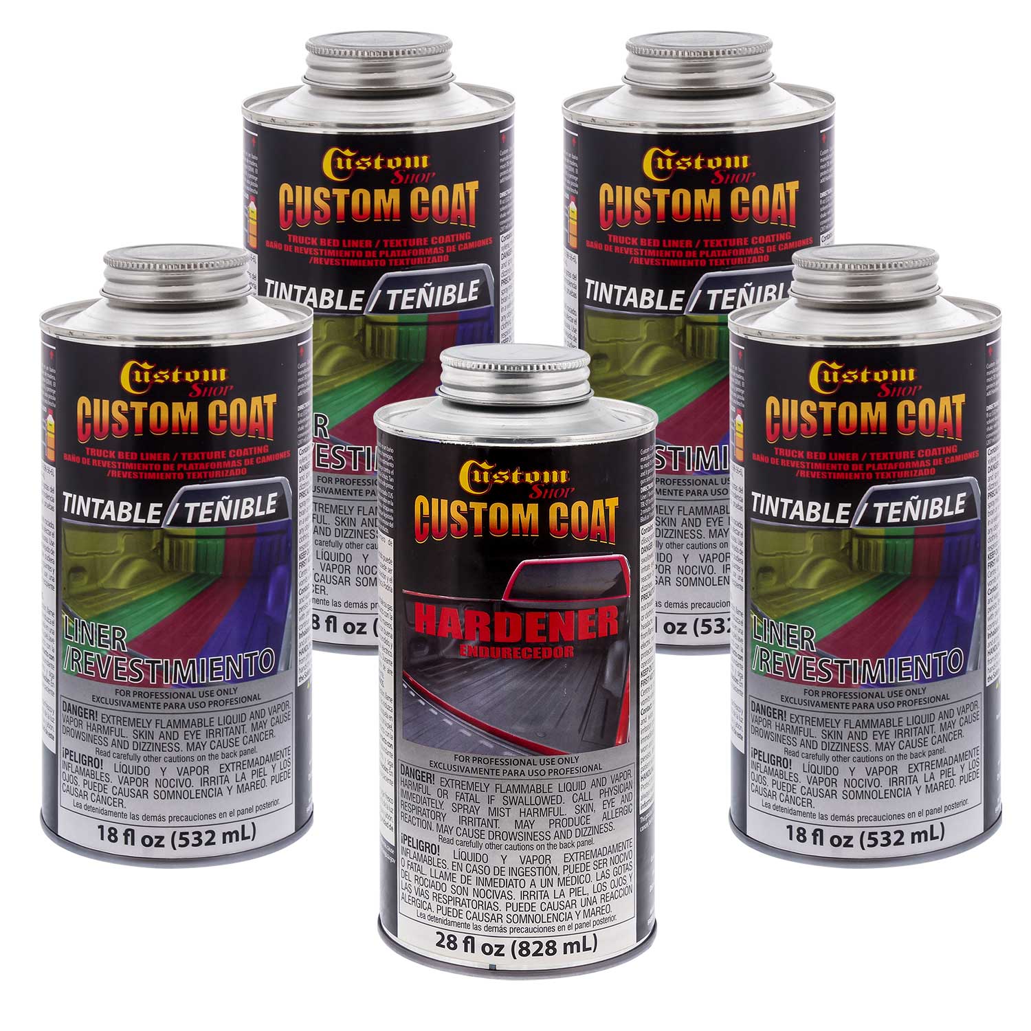 Bed Liner CUSTOM COAT TINTABLE 0.875 Gallons Urethane SprayOn Truck