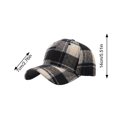 thumbnail image 4 of Clossjun Women Men Stylish Plaid Baseball Cap Fall Winter Warm Classic Hat Soft Casual Dad Hat for Outdoor Sport Black, 4 of 6