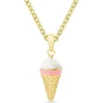 thumbnail image 1 of Ice Cream Cone Pendant - Sweet and Playful Necklace, 1 of 5
