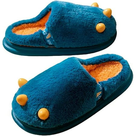 

DanceeMangoo Fashion Cute Animal Bear Paw Fluff Home Slippers for Women Men Warm Furry Fur Non-slip Funny Chic Indoor House Shoes