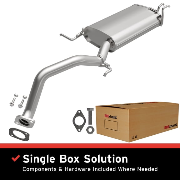 BRExhaust OE Replacement Exhaust Muffler Kit 108-0015: Compatible with 2010-2012 Hyundai Santa Fe 2.4L, 2011-2013 Kia Sorento 2.4L