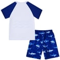 thumbnail image 4 of Lanbubble Boys Two Piece Rash Guard Swimsuits Sets Bathing Suits with Trunks 4-10 Years, 4 of 7