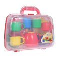 thumbnail image 1 of Amdohai Portable Tea Set with Carrycase Pastel Colours Plastics Toys for Children Kids, 1 of 7