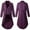 Purple, variant on Viikei Mens Coats Outerwear Winter Mens Winter Coats Men's Winter Solid Color Cardigan Long Sleeve Capless Casual Blouse Tops Coat
