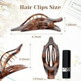 thumbnail image 4 of Zabufoli French Concord Hair Clips Claw - 6Pcs Side Slid Flat Hair Clips for Volume Strong Hold No Slip Grip Hair Claw Clips for Women Girls Thick Thin Hair Tortoiseshell, 4 of 10