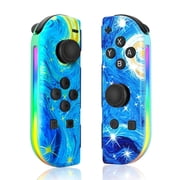 Wireless Joycons Controller For Nintendo Switch With RGB Lights - Left And Right Handles-Multicolor