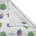 thumbnail image 4 of Ambesonne Cartoon Valance Pack of 2, Fish Colorful, 54"X18", White Multicolor, 4 of 5