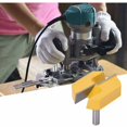 thumbnail image 5 of Router Bit, Trimming Bit, 8mm Router Bit, Bottom Cleaning Surface Planing Bit, T-Track T-Slot Router Bits, 8x57mm Bottom, Yellow Blade, from DE, 5 of 5