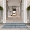 thumbnail image 5 of SAFAVIEH Courtyard Robert Striped Indoor/Outdoor Area Rug, Light Grey/Blue, 4' x 5'7", 5 of 14