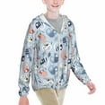 thumbnail image 2 of Cauagu Cute Chameleons On Blue Print Sun Protection Jacket for Teen,Full-Zipper Long Sleeve Sun Shirts with Pockets UV Hoodie Shirts Outdoor Athletic Jacket-X-Large, 2 of 7