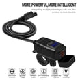 thumbnail image 3 of Motorcycle USB C , Dual Fast Charging, SAE Interface Quick Installation, 30W PD 18W QC 3.0 Ports, with Voltmeter ON Off Switch for Phone Tablet, 3 of 7