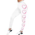 thumbnail image 5 of Cancer Awareness Leggings For women Pink Ribbon Heart Print High Waist 4-Way Stretch Soft Leggings for Workout Gym Casual, 5 of 5