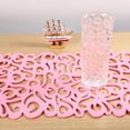 thumbnail image 3 of Nikou Mantel Runner - Forma de rectángulo Fieltro Mantel Runner Manteles Individuales Manteles Decoraciones for el hogar (Color : Rosado), 3 of 5
