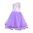 thumbnail image 2 of MAWCLOS Robes Tutu Bébé Décor Floral Robe de Soirée Col Rond Robe d'Été Décontractée Princesse Sans Manches Violet 110, 2 of 7