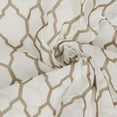 thumbnail image 2 of 2 Piece GEO Flocked Sheer Grommet Window Curtain Panels 38" X 84" Total 76 " X 84" Mocha, 2 of 5