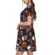 thumbnail image 2 of Easygdp Halloween With Skull para Vestido Transpirable de Mujer, Vestido Suelto de Manga Corta con Pliegues y Bolsillos para el Verano, 2 of 6