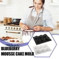 thumbnail image 6 of 6-Cavity Realistic Blueberry Mousse Mold, 3D Raspberry Silicone Baking Pan for Chocolate, Jelly & Ice Cream, Non-Stick Food-Grade Dessert Mold for French Patisserie & Home Baking - White, 6 of 8