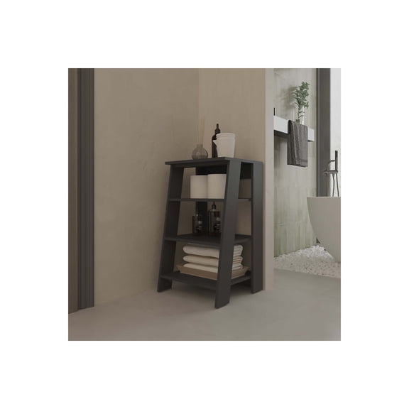 Artesia Bathroom Shelf - Black - 4 Shelves - Storage Organizer