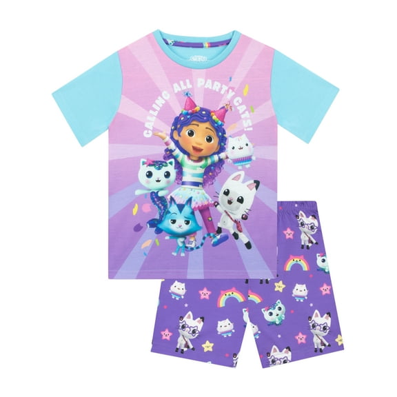 Gabby's Dollhouse Short Pyjamas Girls Multicolor Sizes 4-10