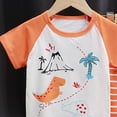 thumbnail image 3 of Zshosam Pajamas for Kids Girls Big Girls Button Down Pajama Set 2pcs Short Sleeve with Long Pants Sleepwear Size 3T 4T,(Orange 3-4 Years), 3 of 4