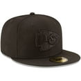 thumbnail image 3 of Men's New Era Kansas City Chiefs Black on Black 59FIFTY Fitted Hat, 3 of 5