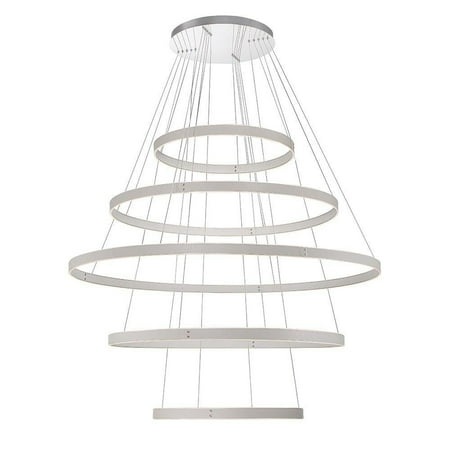

486W 1 Led 5-Tier Chandelier in Modern and Contemporary Style-2 inches Tall and 60 inches Wide-Grey/White Finish Bailey Street Home 79-Bel-4636087