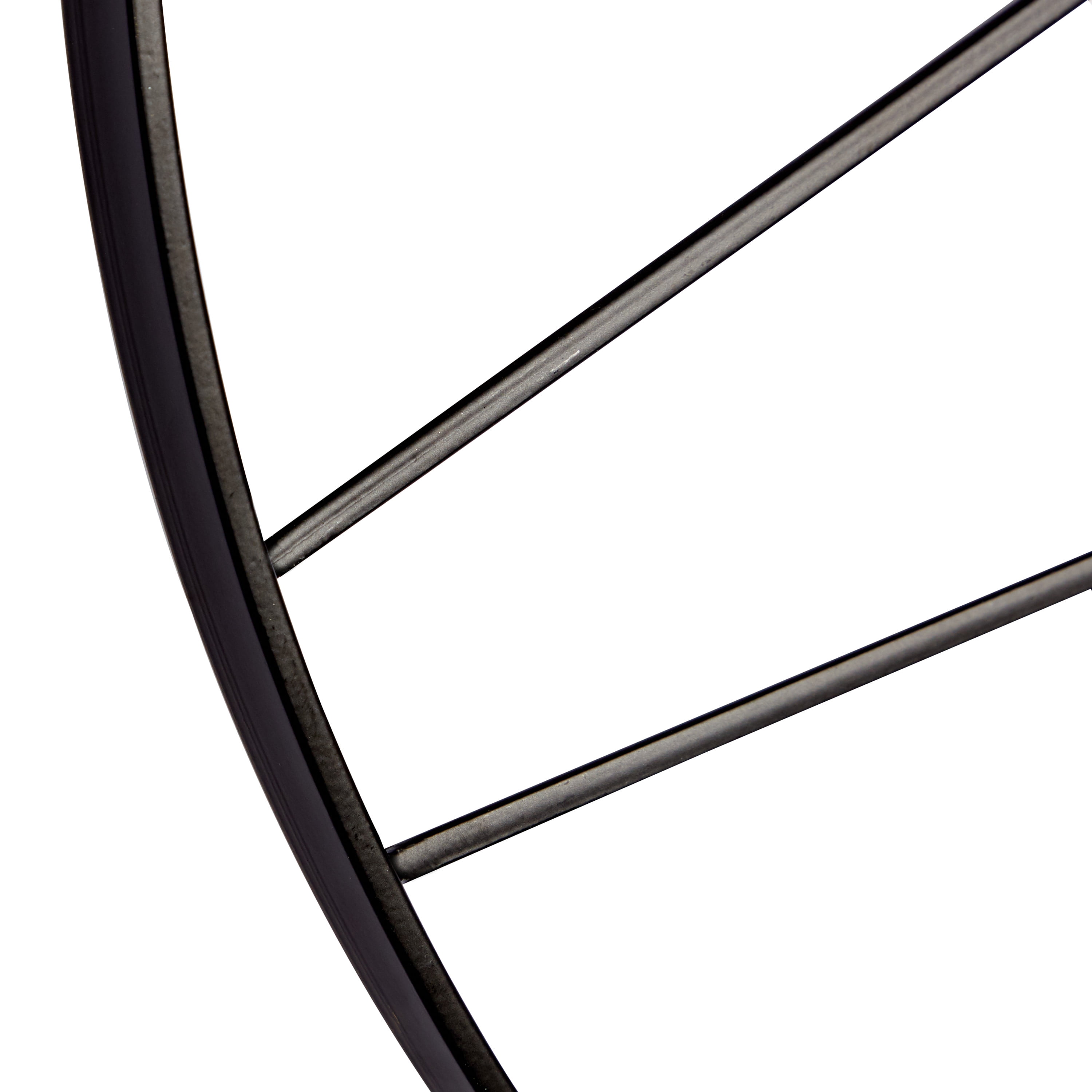 CosmoLiving by Cosmopolitan 24" Black Metal Open Frame Round Wall Clock