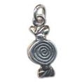 thumbnail image 1 of Sterling Silver 18" 1.2mm Box Chain 3D Swirly Wrapped Candy Pendant Necklace, 1 of 2