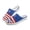 American Flag Patriotic Pattern, variant on Unisex Breathable Mesh Slip On Clogs - Green Tractor American Flag Print - Lightweight Summer Walking Shoes