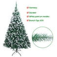 thumbnail image 6 of Artificial Christmas Tree, Seizeen 7FT Green Xmas Tree W/Spotted White for Christmas, DIY Decoration Full Tree Quick Assembly W/ Metal Stand 850 PVC Branch Tips for Indoor Home, 6 of 9