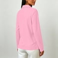 thumbnail image 6 of Golf Polo Shirts for Women Long Sleeve Button Placket Lapel Collar Vintage Casual Dressy Work Blouses, 6 of 7