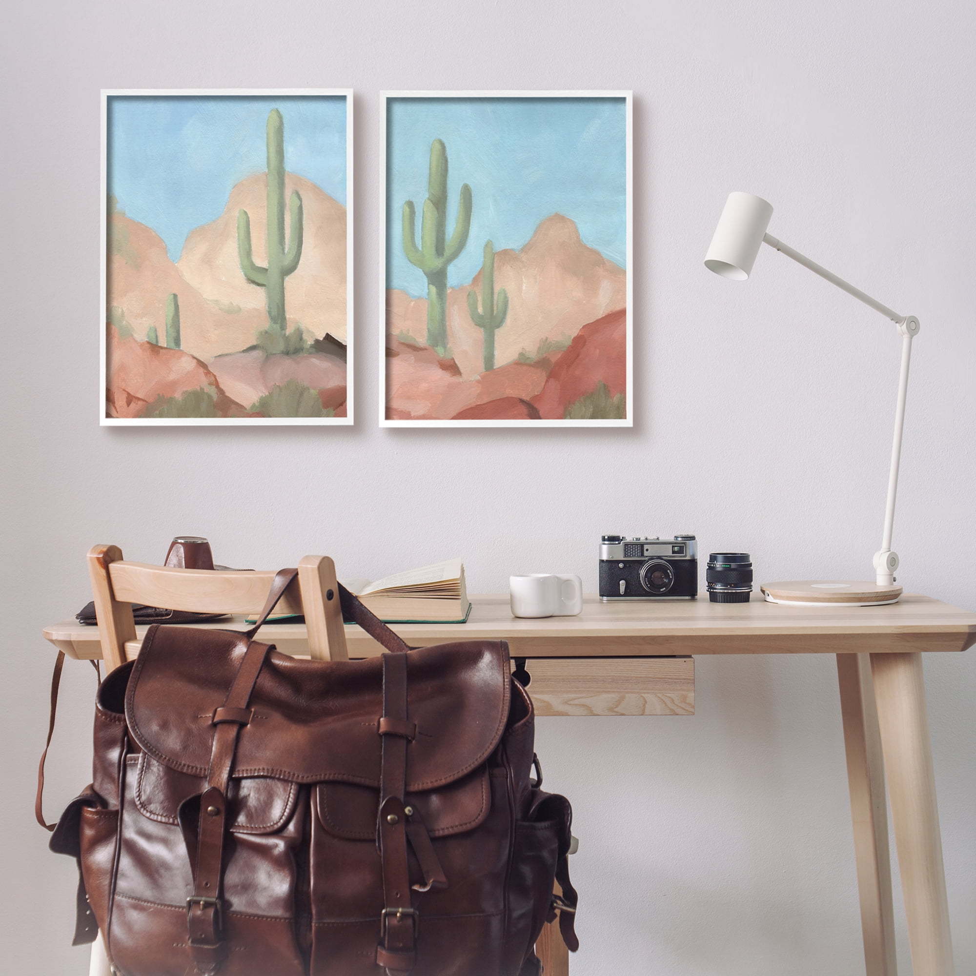 Stupell Industries Warm Sunny Desert Cactus Western Landscape , 16 x 20, Design by Jacob Green