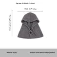 thumbnail image 2 of Duoif Neck Warmer, Winter Hat Warm Hat Scarf Integrated Knitted Hat Woolen Hat Scarf for Women Coffee M, 2 of 3