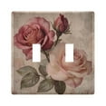 thumbnail image 5 of WOBOGO Vintage Rose 3-hole Switch Plates PC Flame Retardant Plastic Material Glossy Finish Smooth Touch 6.37x4.48x0.27in, 5 of 8