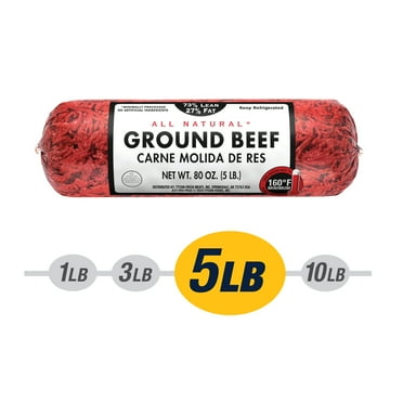 73% Lean / 27% Fat Ground Beef, 5 lb Roll, Fresh, All Natural*