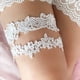 thumbnail image 3 of Conjunto de liga de boda de 2 uds., Liga de encaje nupcial negro, ligas de flores sexis, anillo para pierna, regalo de fiesta de graduación para mujer, 3 of 8