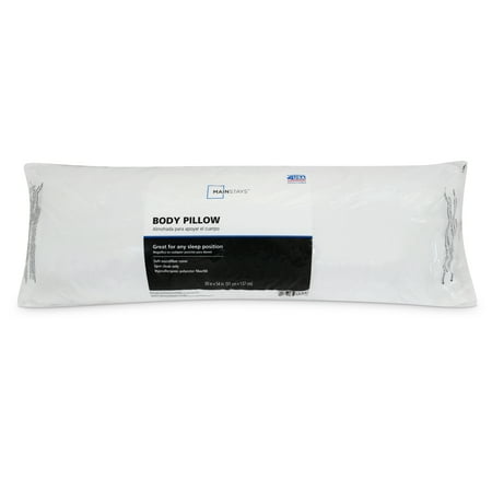 Mainstays Body Pillow, 20x54 inch, White
