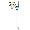 thumbnail image 2 of Solar Peacock Garden Stake Light Metal Peacock Decorative Light With Crackle Glass Body 2 Light Modes Waterproof LED Light For Yard Patio, 2 of 9