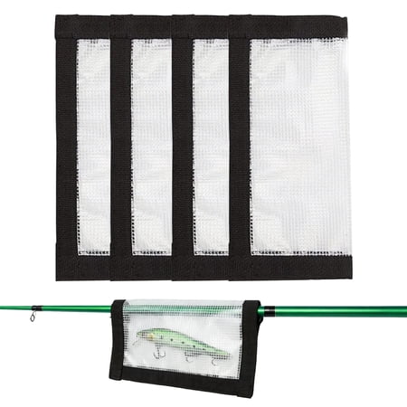 Lure Wraps for Fishing Rods Clear PVC Fishing Hook Covers Fishing Pole Wrap Protective Storage for Lures Jigs and Hooks
