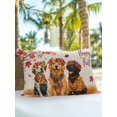 thumbnail image 6 of Outdoor Pillows Waterproof, Happy Fall Bedding Throw Pillows with Insert for Couch Sofa Bed, Cute Dogs Maple Branch Thanksgiving Farmhouse 12x20 Inch Pillowcases Decorative Patio Pillow Set of 1, 6 of 8