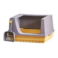 thumbnail image 2 of Semi Enclosed Litter Box,Cat Litter Box Semi Open Top Cat Litter Tray High Sided Cat Litter Box State-of-the-Art Design, 2 of 12