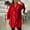 Red, variant on Womens Sequin Ruffle Front Long Sleeve Button Down Shirts Sparkly V Neck Flowy Dressy Casual Loose Fit Blouses Tops Red M