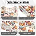 thumbnail image 2 of Summer Short Sleeve Pajama Sets Cute Corgi Wearing Small Scarves Patterns Sleepwear Nighty 95% Cotton (5-14Y), 2 of 7